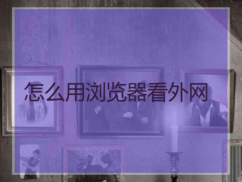 怎么用浏览器看外网